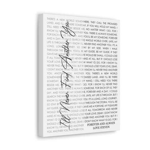 Canvas Gallery Wraps Printify 11x14 - I'll Never Find Another You - Forever and Always, Love Steven