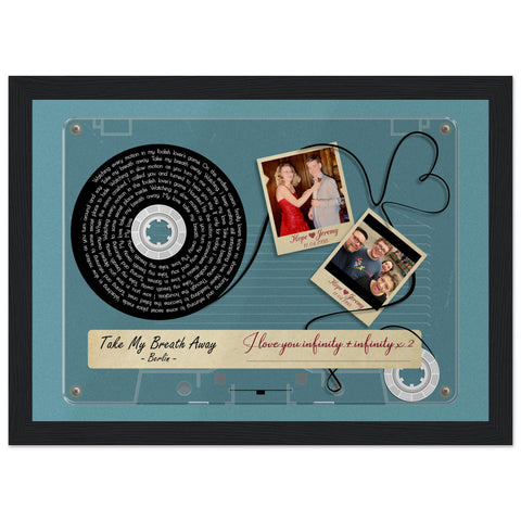 Gelato Premium Black Framed 12x8 - Take My Breath Away - Hope & Jeremy 11.04.1995