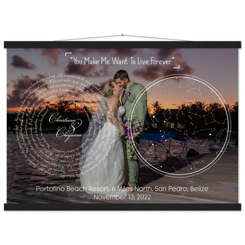 Gelato Premium Poster Hanger 28x20 - Christiann & Cheyanne - Live Forever