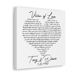 Canvas Printify Wraps 12x12 - Your Debt - Tony & Diane 1/22/1993