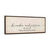 Printify Gallery Canvas Wraps, 36x12 Walnut Frame - Brandon and Jessica 10-01-22 - The Rest of Our Life