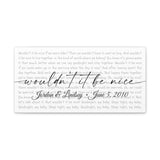 Canvas Printify Wraps 20x10 - wouldn't it be nice - Jordan & Lindsey