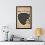 Walnut Framed Printify 20x30 - Feelin' Good Again - Vintage Guitar