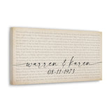 Canvas Gallery Wraps Printify 20x10 - Vintage Precious & Few - Warren & Karen 08-11-1973