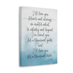 Canvas Printify Wraps 12x16 - I'll love you forever and always - Blue