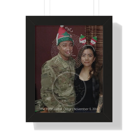 343 Love on the Brain - Black Framed Printify 11x14 - Ramon & Vivian