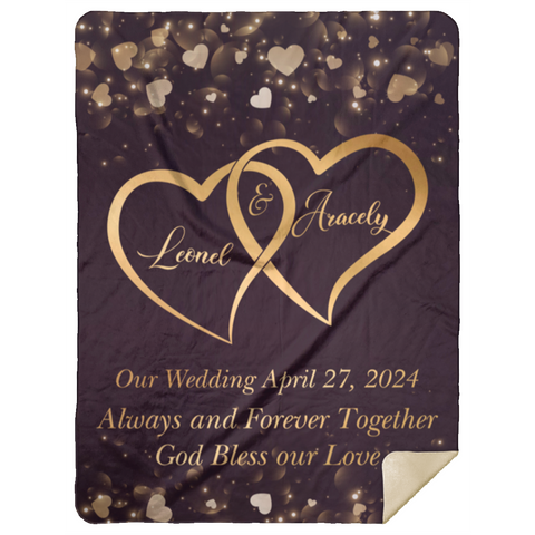 CC Sherpa Blanket 60x80 - Leonel & Aracely - Our Wedding April 27, 2024