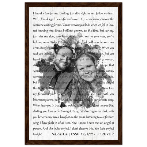 Gelato Premium Walnut Framed 12x18 - Perfect Forever - Sarah & Jesse 6/1/22