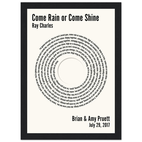 Gelato Premium Matte 8x12 Black Framed - Come Rain or Come Shine - Brian & Amy Pruett