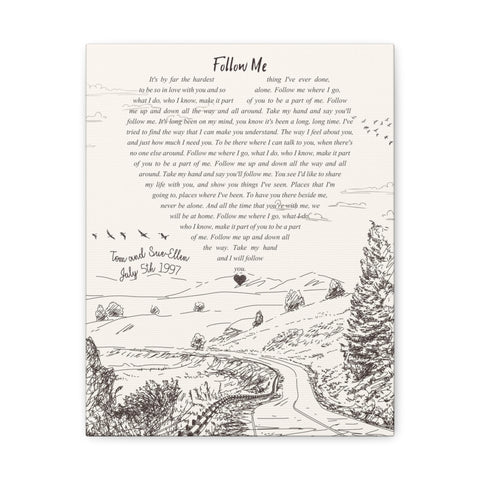 Canvas Gallery Wraps Printify 11x14 - TOM and SUE-ELLEN - JULY 5TH 1997