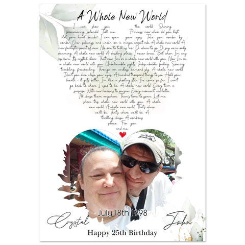 Gelato Premium Matte 28x140 Poster - A whole New World - John and Crystal July 18th 1998