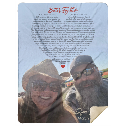 CC Sherpa Blanket 60x80 - Better Together - Ryan & Ann