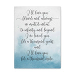 Canvas Printify Wraps 12x16 - I'll love you forever and always - Blue