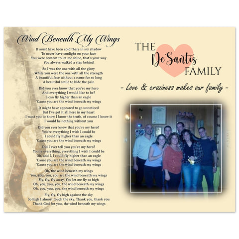 Gelato Premium 20x16 Poster - Wind Beneath My Wings - The DeSantis Family