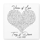 Canvas Printify Wraps 12x12 - Your Debt - Tony & Diane 1/22/1993