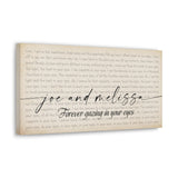 Printify Canvas Gallery Wraps 20x10 - Joe and Melissa - Forever gazing in your eyes
