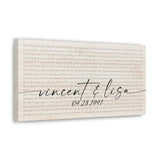 Printify Canvas Gallery Wraps 20x10 - Wood You’re Still The One - Vincent & Lisa 09/28/1991