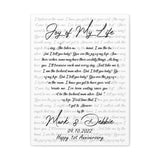 Printify Canvas Gallery Wraps 18x24 - Joy of My Life - Mark & Debbie 09/10/2022
