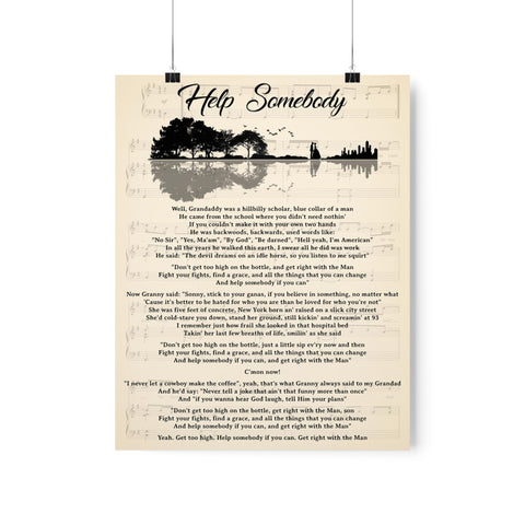 Printify Premium Matte 11x14 Poster - Help Somebody - Simple Man 2
