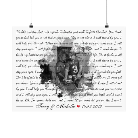 Printify Matte 24x18 Poster - Terry & Michelle 10/19/2013 - I Won't Let Go