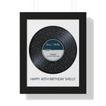 Black Framed Printify 11x14 - Crush Greg & Shelly - Happy 40th Birthday Shelly