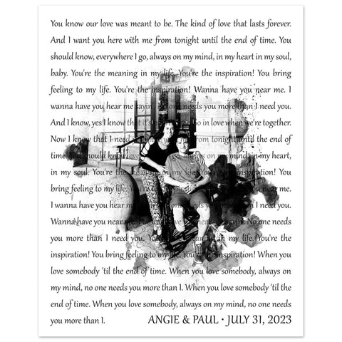 Gelato Premium Matte 8x10 Poster - You're the Inspiration - Angie & Paul