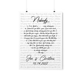 Printify Premium Matte 18x24 Poster - Nobody Joe & Christina 10.14.2022