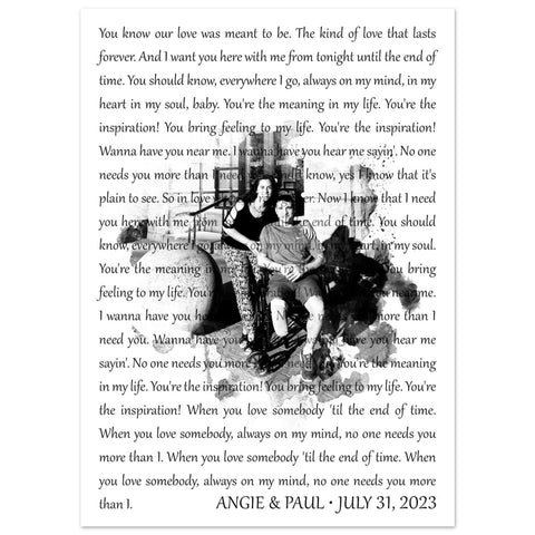 Gelato Premium Matte 5x7 Poster - You're the Inspiration - Angie & Paul