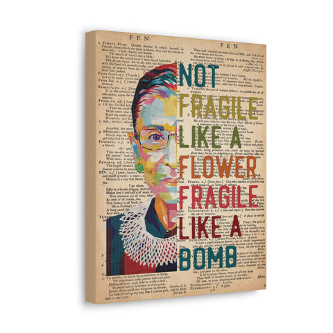 Printify Canvas Gallery Wraps 11x14 - Not Fragile Like A Flower - Design 1