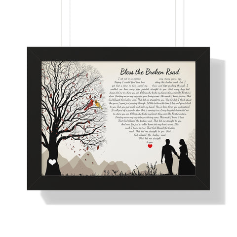 Printify Frame Poster 16x12 - God Bless The Broken Road - 111-9944640-8757852