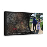 Canvas Gallery Wraps 20x10 Printify - Tyrone & Bessie September 6, 2023 - I Love You