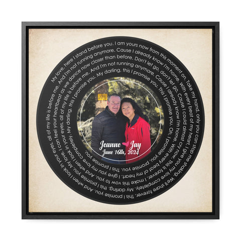 Canvas Printify Frame 16x16 - This I Promis You - Jeanne & Jay