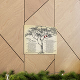 Printify Canvas Gallery Wraps 14x11 - Nothing Else Matters - Tree Birds Lyrics (Design 3)