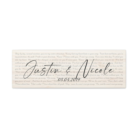 Canvas Printify Wraps 36x12 - Justin & Nicole - 05.04.2019