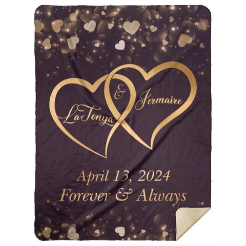 CC Mink Sherpa Blanket 60x80 - LaTonya. Jermaire - Forever & Always