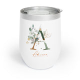 Printify 12oz Wine Tumbler - Adriana A Botanical