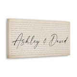Canvas Printify Wraps 20x10 - Ashley & David - Come What May