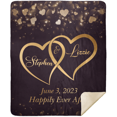 CC Mink Sherpa Blanket 50x60 - Stephen & Lizzie - Happily Ever After