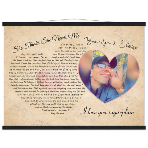 Gelao Premium Poster Hanger 32x24 - Brandyn & Eloisa - I Love You Sugarplum