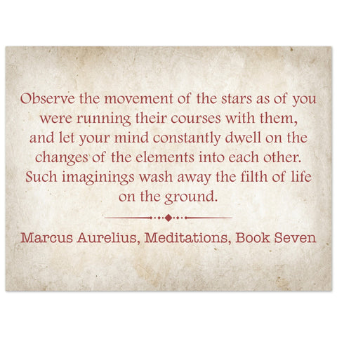 Gelato Premium Matte 40x30 Poster - Marcus Aurelius, Meditations, Book Seven - Old
