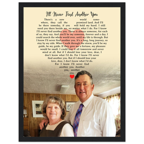 Gelato Premium Black Framed 12x16 - I'll Never Find Another You - Kaylene