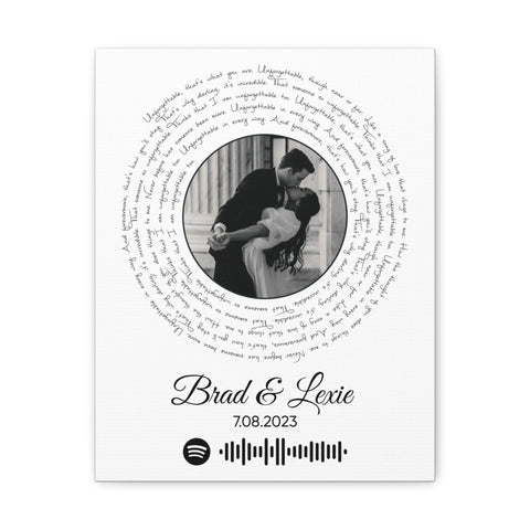 Printify Canvas Gallery Wraps 11x14 - Unforgettable Brad & Lexie - 7.08.2023