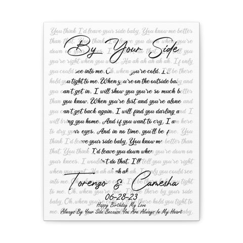 Printify Canvas Gallery Wraps 11x14 - By Your Side Torenzo & Camesha 06-28-23 - Happy Birthday My Love