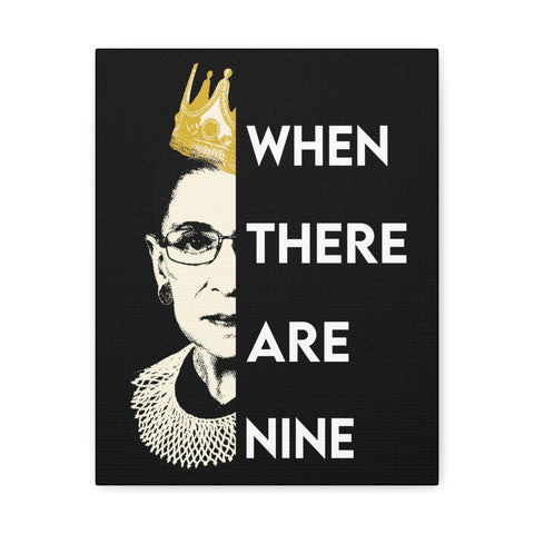 Printify Canvas Gallery Wraps 11x14 - RBG When There Are Nine - Design 4