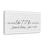 Canvas Printify Wraps 20x10 - wouldn't it be nice - Jordan & Lindsey