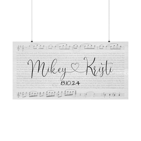 Printify 48x24 Poster - Mikey & Kristi - 8/10/24