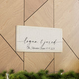 Printify Canvas Gallery Wraps 20x10 - What My World Spins Around - Logan & Jared