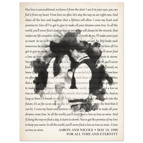 Gelato Premium Poster 24x32 - Aaron and Nicole - May 18, 1996