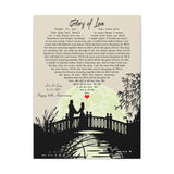 Printify Canvas Gallery Wraps 18x24 - Glory of Love Lori & Greg 6-15-1987 - Happy 36th Anniversary