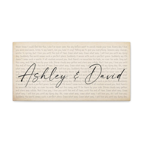 Canvas Printify Wraps 20x10 - Ashley & David - Come What May